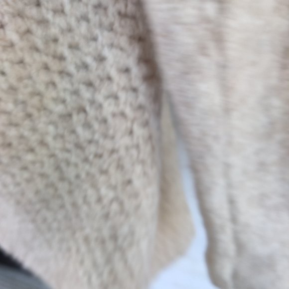 Loft Large Cardigan Wool Ann Taylor Beige Cream Soft Warm Knit Office Loungewear - Picture 4 of 8